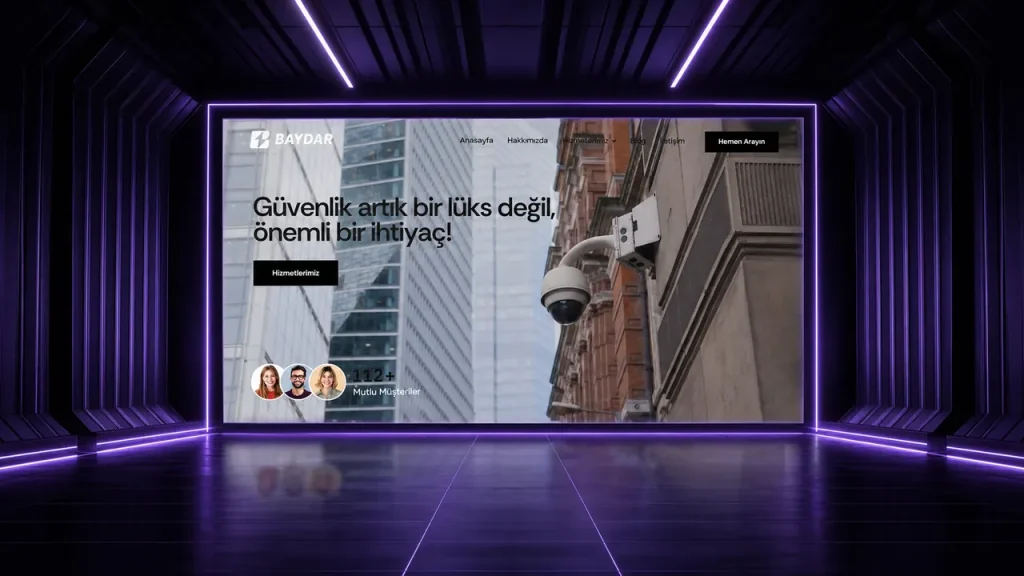 Baydar Teknoloji web sitesi tasarımı